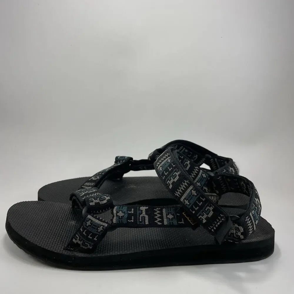 Teva Original Universal Sandals Mens Size 12 Black Geometric Hiking Water Active